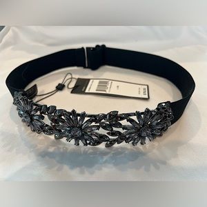 New BCBGMaxAzria Black Stretchy Belt One Size $78